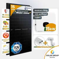 15 kWp Growatt PV-Anlage 30x Solyco 500Wp Glas-Glas...