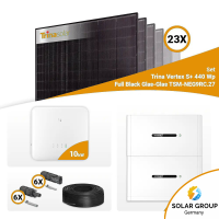 PV Komplettset 10 kWp – 23x Trina 440W Full Black Bifazial & GoodWe GW10K-ET-20 mit Speicheroption