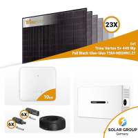 PV Komplettset 10 kWp – 23x Trina 440W Full Black Bifazial & GoodWe GW10K-ET-20 mit Speicheroption