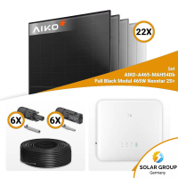 PV Komplettset 10 kWp – 22x Aiko 465W Full Black & GoodWe GW10K-ET-20 mit Speicheroption