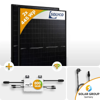 900Wp Balkonkraftwerk 2x450 Solyco HJT Fullblack FoxEss...
