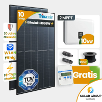 10 kWp FoxEss PV-Anlage 23x Trina 440Wp Bifazial Black...
