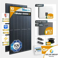 10 kWp FoxEss PV-Anlage 23x Trina 440Wp Bifazial Black...