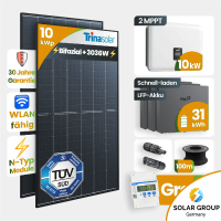 10 kWp FoxEss PV-Anlage 23x Trina 440Wp Bifazial Black...