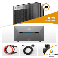 1380W Balkonkraftwerk mit Speicher - 3x Trina Vertex S+...