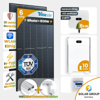 6kWp Huawei PV-Anlage 14x Trina 440Wp Glas-Glas Black Frame Schrägdachmontage 10kWh Speicher