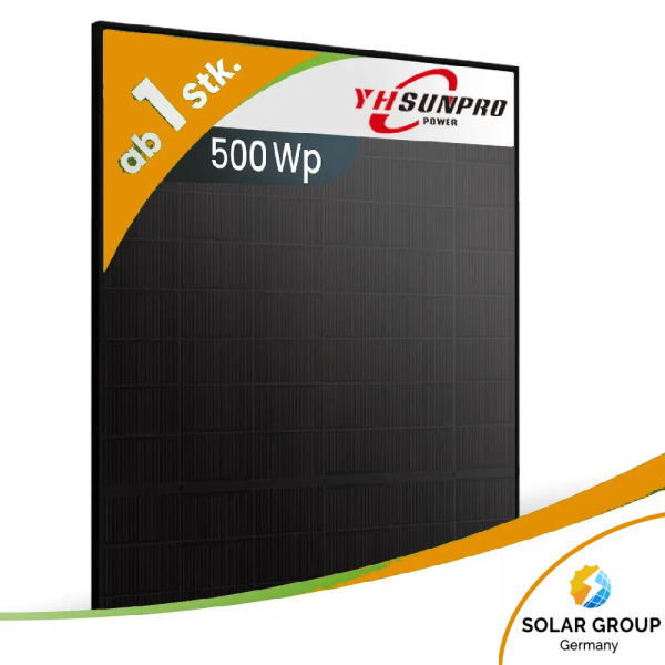 Sunpro SPDG500-N108R12/500W topcon Bifazial Glas-Glas Fullblack Mesh